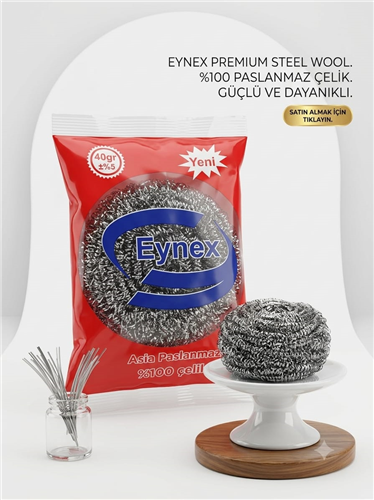 EYNAX ÇELİK  BULAŞIK TELİ JUMBO 40GR PK:24